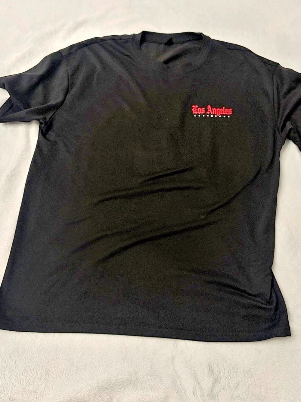 MANFINITY Graphic Short Sleeve Tee Black & Red Large